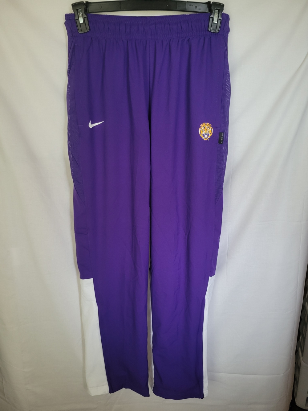 Nike Purple Mens Dri-Fit Athletic Track Pants with LSU Logo